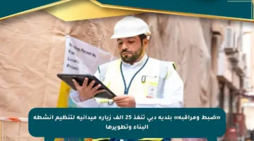 «ضبط ومراقبة» بلدية دبي تنفذ 25 ألف زيارة ميدانية لتنظيم أنشطة البناء وتطويرها